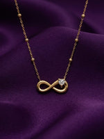 Rachiva 18K Gold Plated Infinity Heart CZ Pendant Necklace