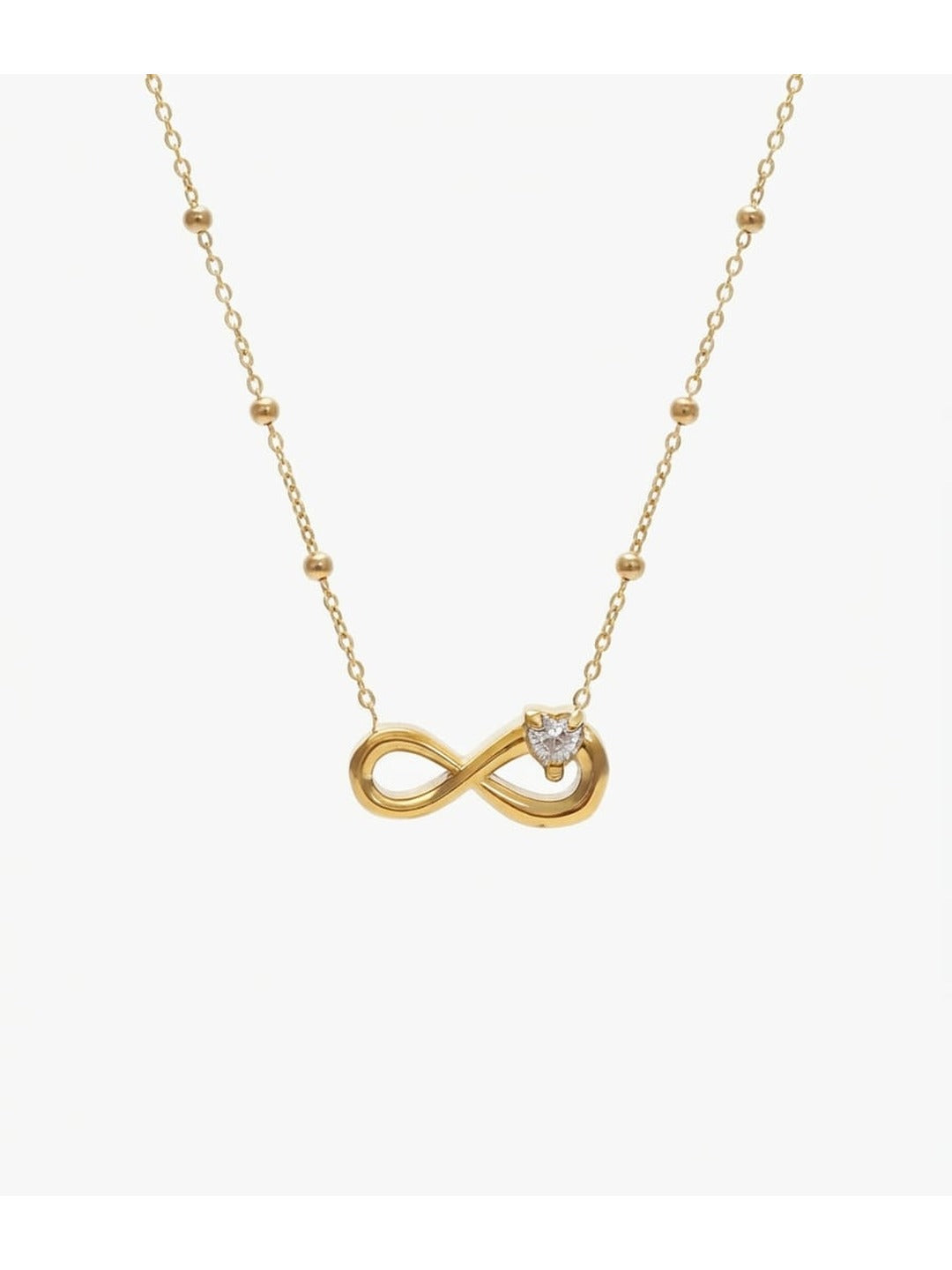 Rachiva 18K Gold Plated Infinity Heart CZ Pendant Necklace