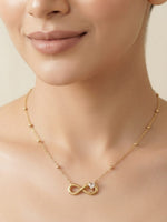 Rachiva 18K Gold Plated Infinity Heart CZ Pendant Necklace