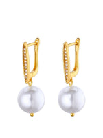 Rachiva 18K Gold Plated Pearl Teardrop Heart Top Earrings