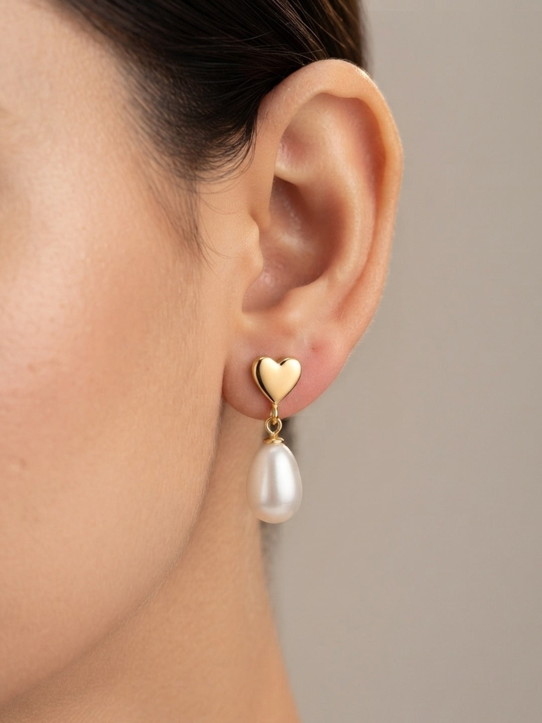 Rachiva 18K Gold Plated Bezel Zircon Threader Earrings