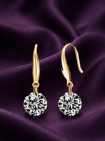 Rachiva 18K Rose Gold Plated Cubic Zirconia Drop Earrings