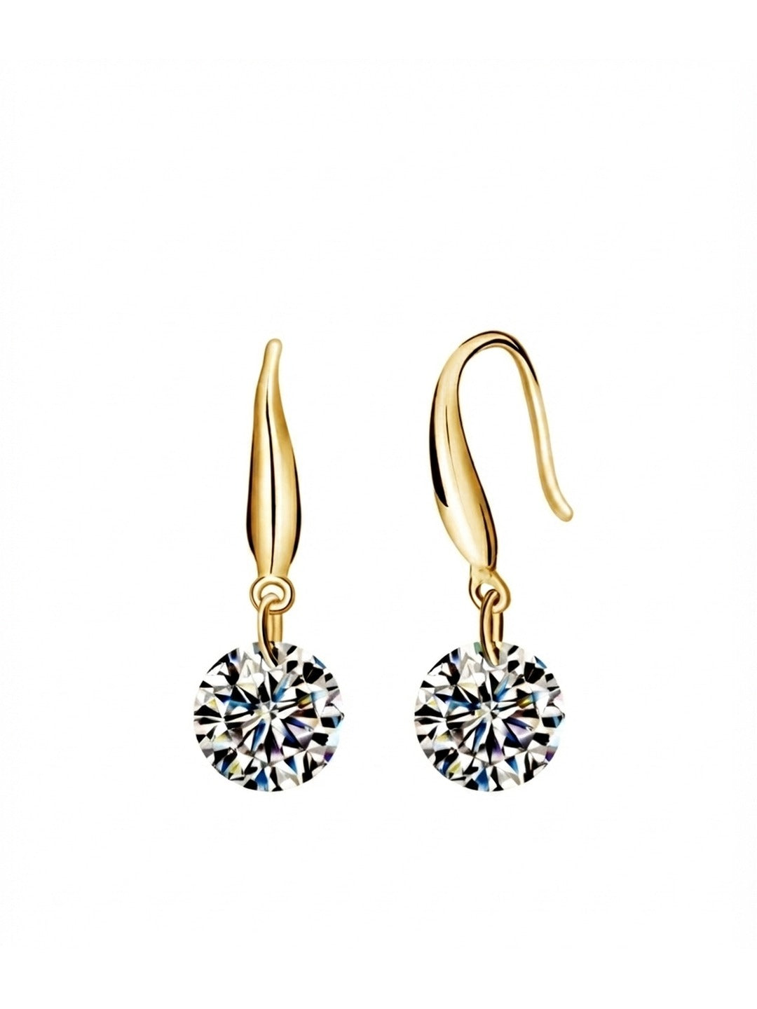 Rachiva 18K Rose Gold Plated Cubic Zirconia Drop Earrings