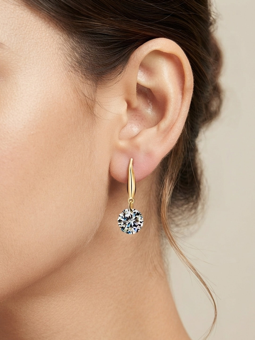 Rachiva 18K Rose Gold Plated Cubic Zirconia Drop Earrings