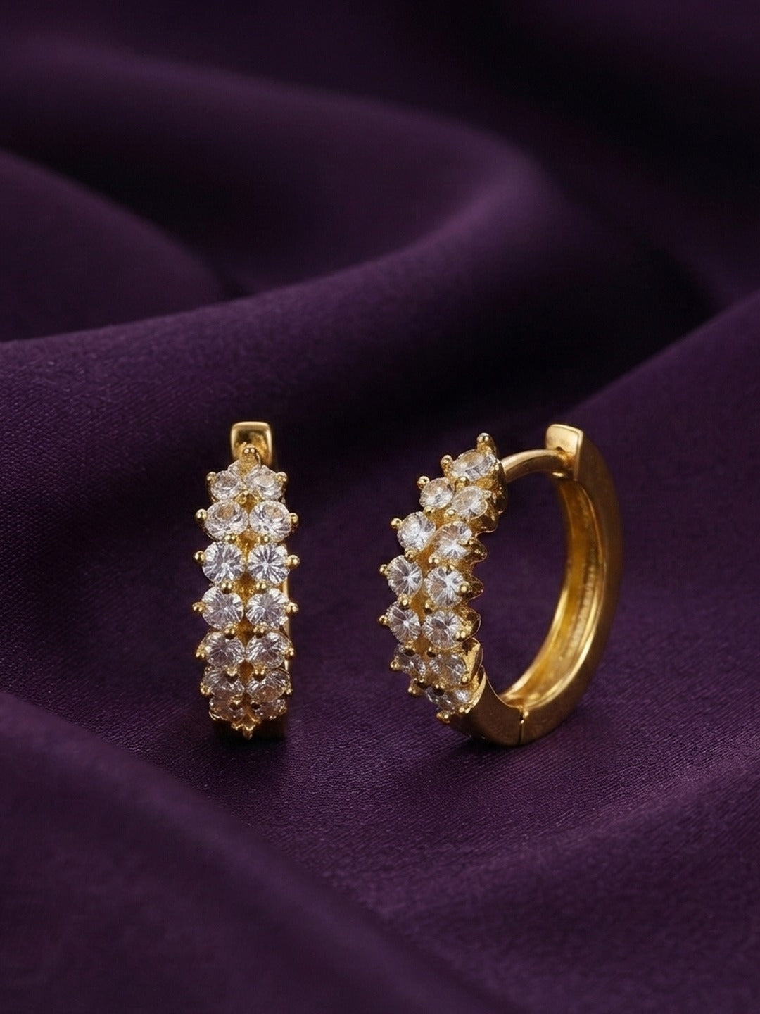 Rachiva 18K Gold Plated Cubic Zirconia Drop Earrings
