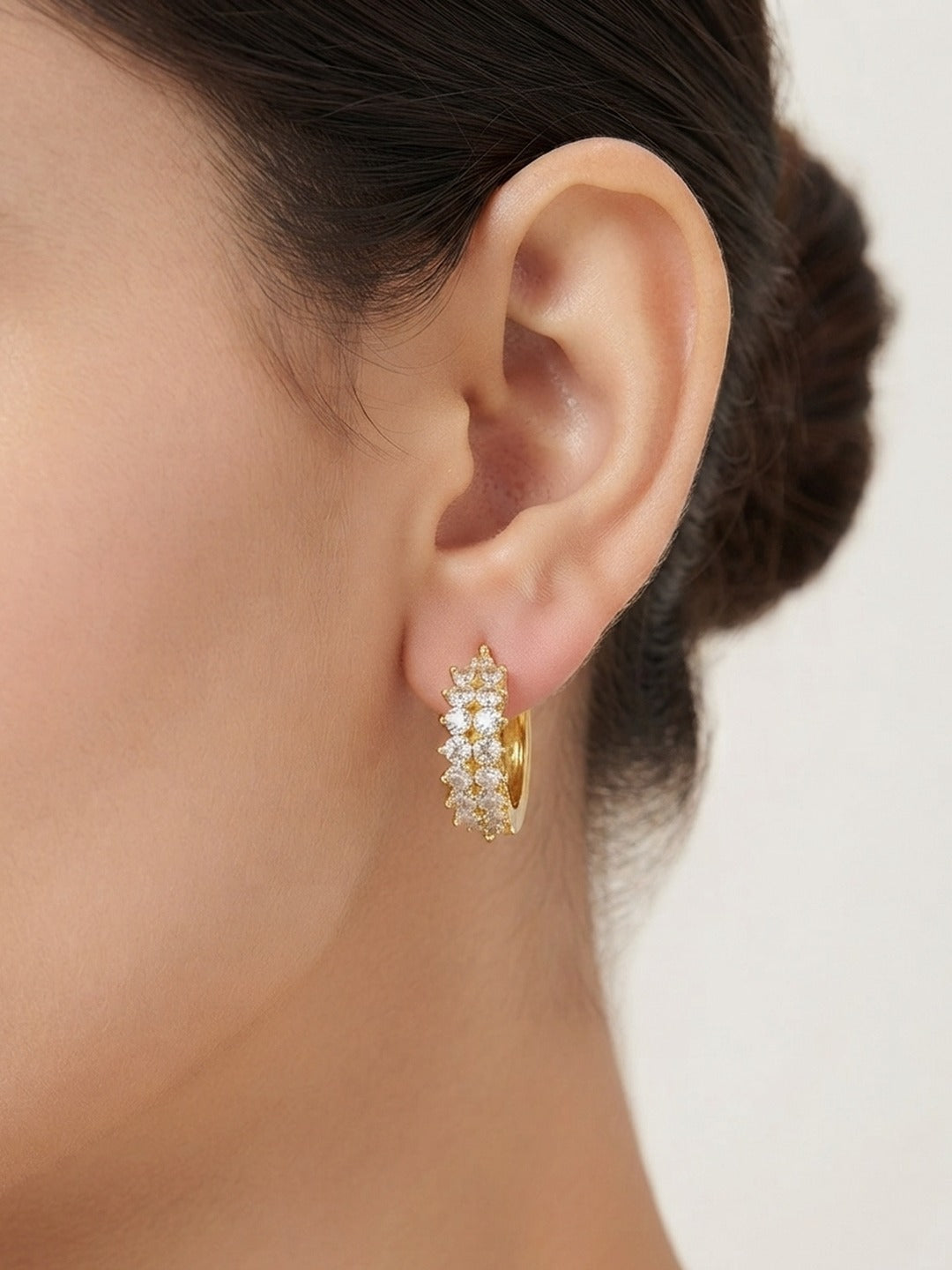 Rachiva 18K Gold Plated Cubic Zirconia Drop Earrings