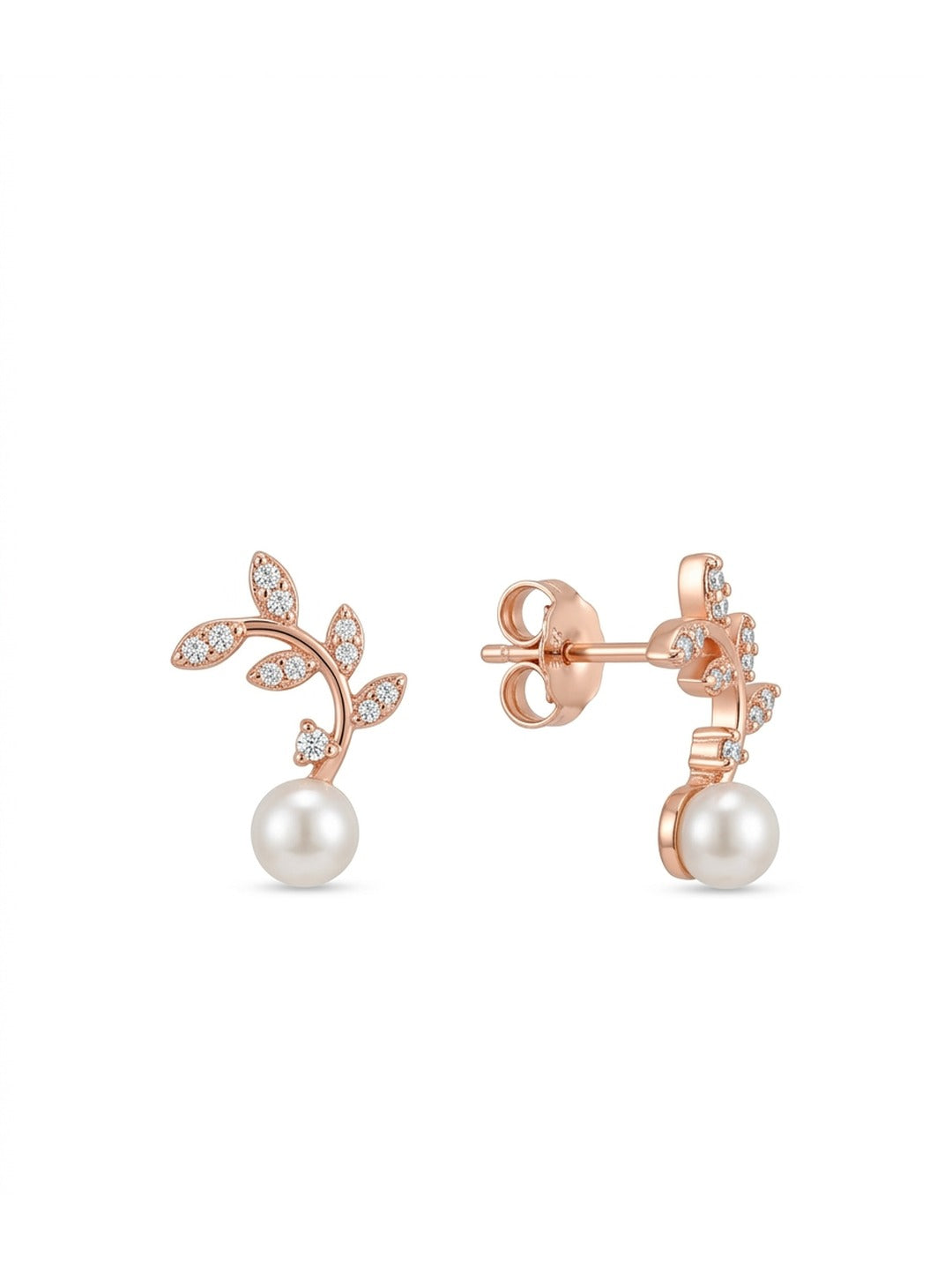 Rachiva 18K Rose Gold Plated Zircon Solitaire Drop Earrings