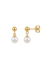 Rachiva 18K Rose Gold Plated Leaf Pearl Stud Earrings