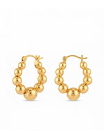 Rachiva 18K Gold Plated Zircon Hoop Drop Earrings