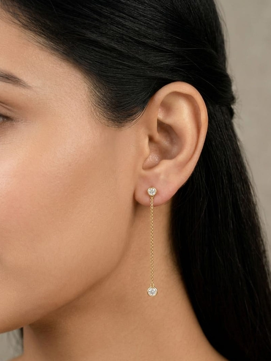 Rachiva 18K Gold Plated Graduated Ball Hoop Earrings
