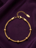 Rachiva 18K Gold Plated Gold Mesh Ball Bracelet