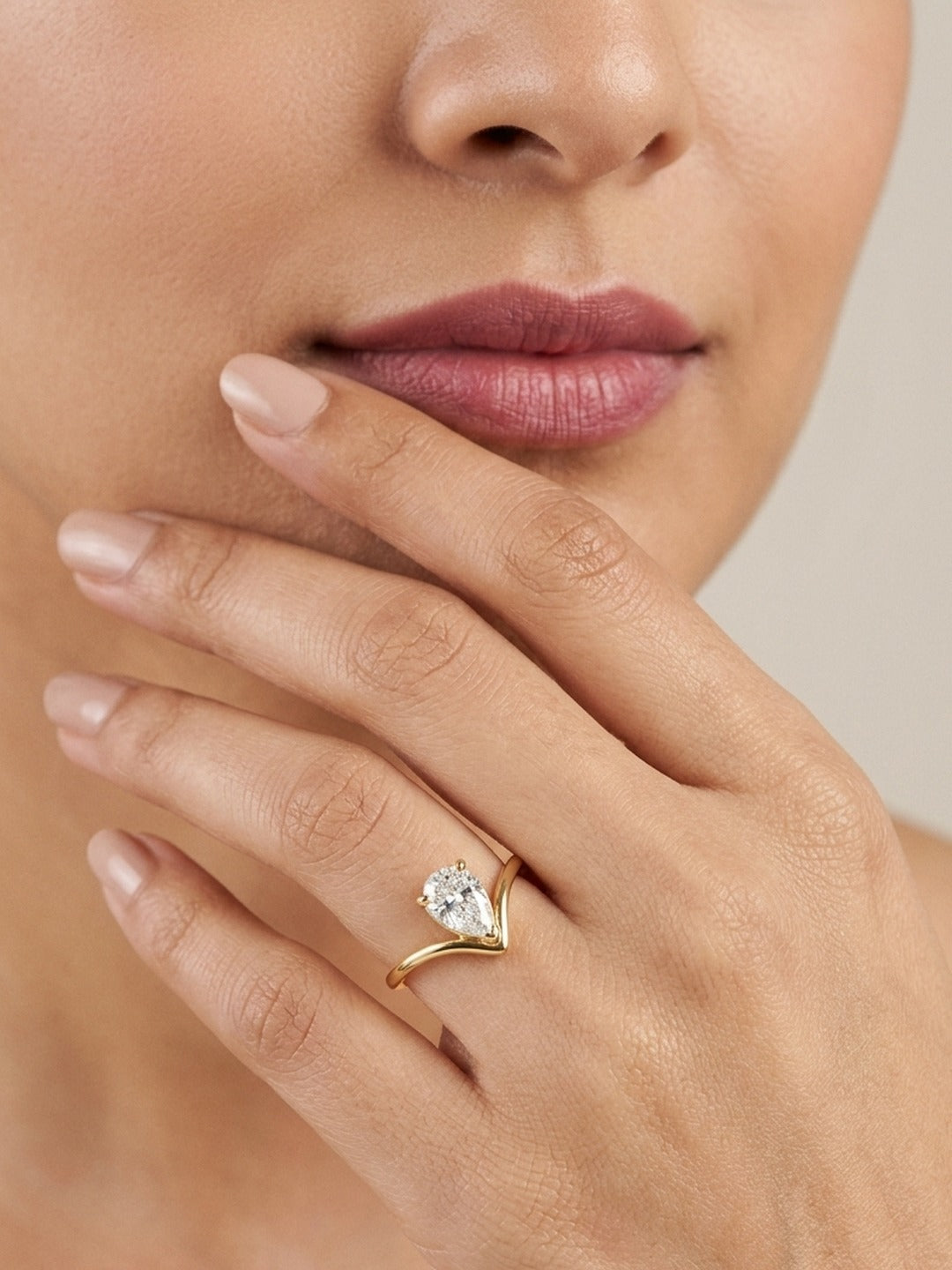Rachiva 18K Gold Plated Round CZ Bezel Band Ring - Size 6