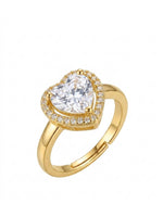 Rachiva 18K Gold Plated Round CZ Bezel Band Ring - Size 7