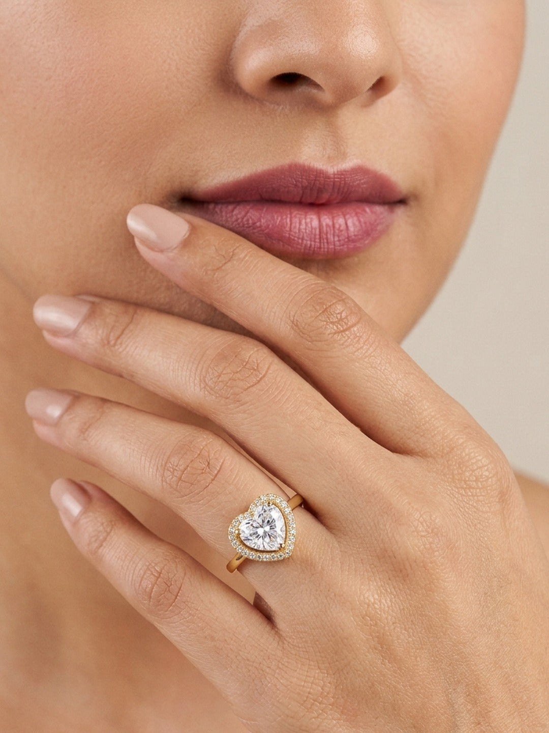 Rachiva 18K Gold Plated Round CZ Bezel Band Ring - Size 7