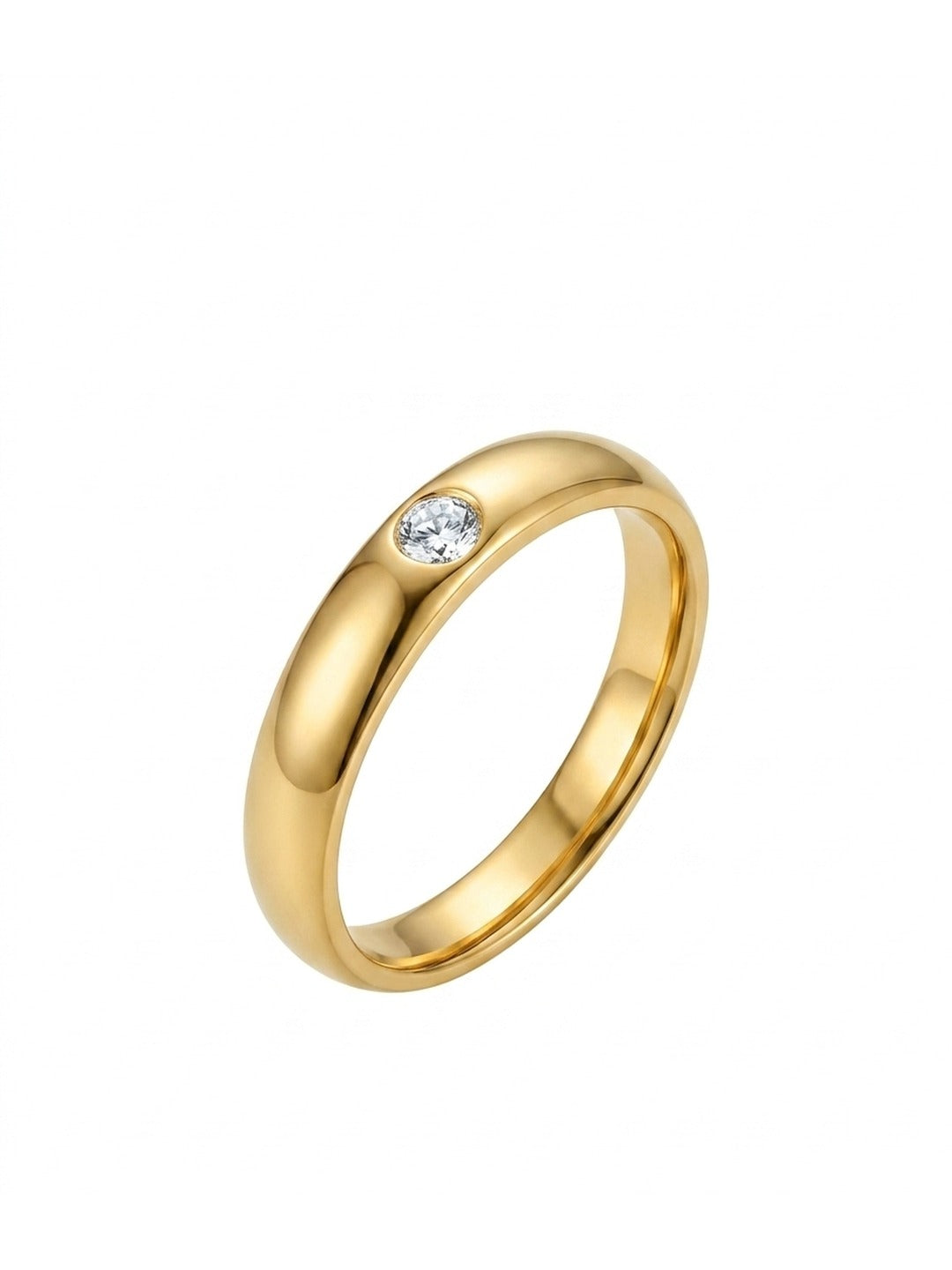 Rachiva 18K Gold Plated Teardrop Open Cuff Ring