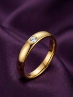Rachiva 18K Gold Plated Teardrop Open Cuff Ring