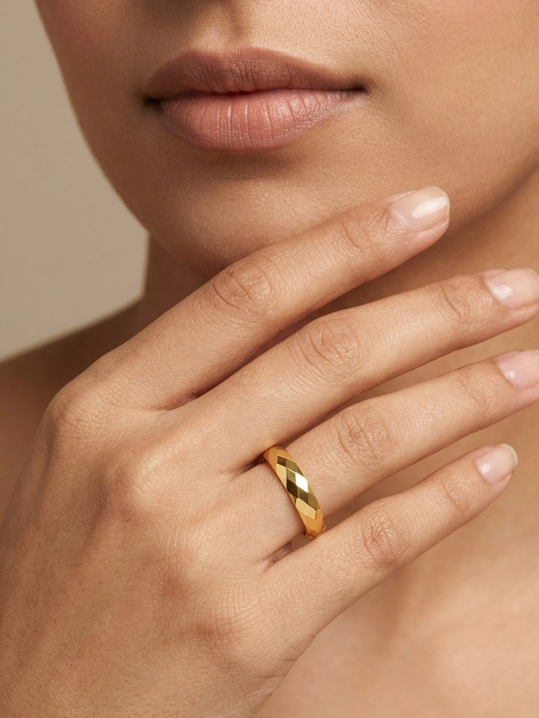 Rachiva 18K Gold Plated Crossover Pave Infinity Ring
