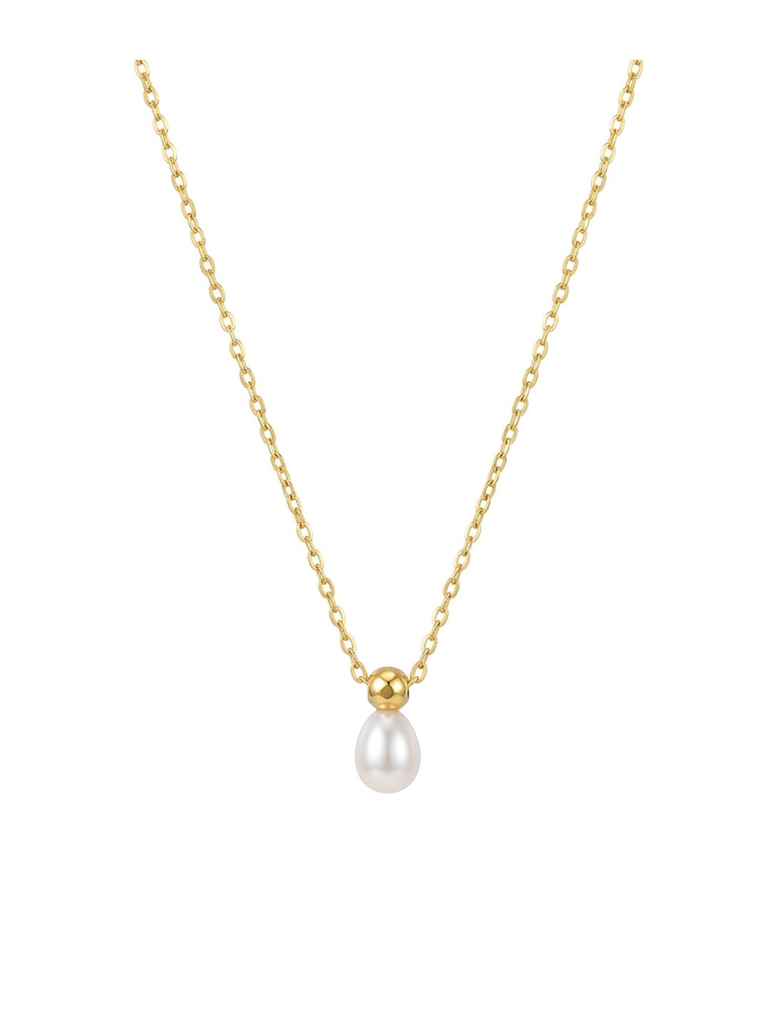 18K Gold Plated Pearl Drop Pendant Necklace