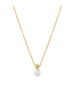 18K Gold Plated Pearl Drop Pendant Necklace