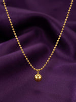 18K Gold Plated Ball Chain Drop Pendant Necklace