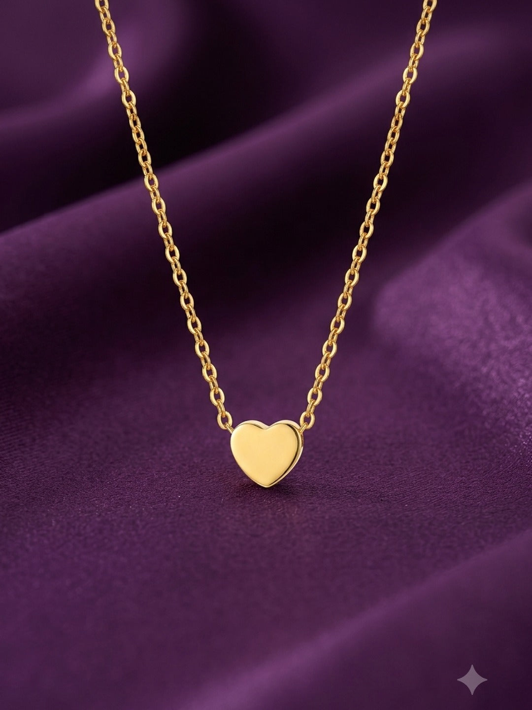 18K Gold Plated Heart Pendant Necklace