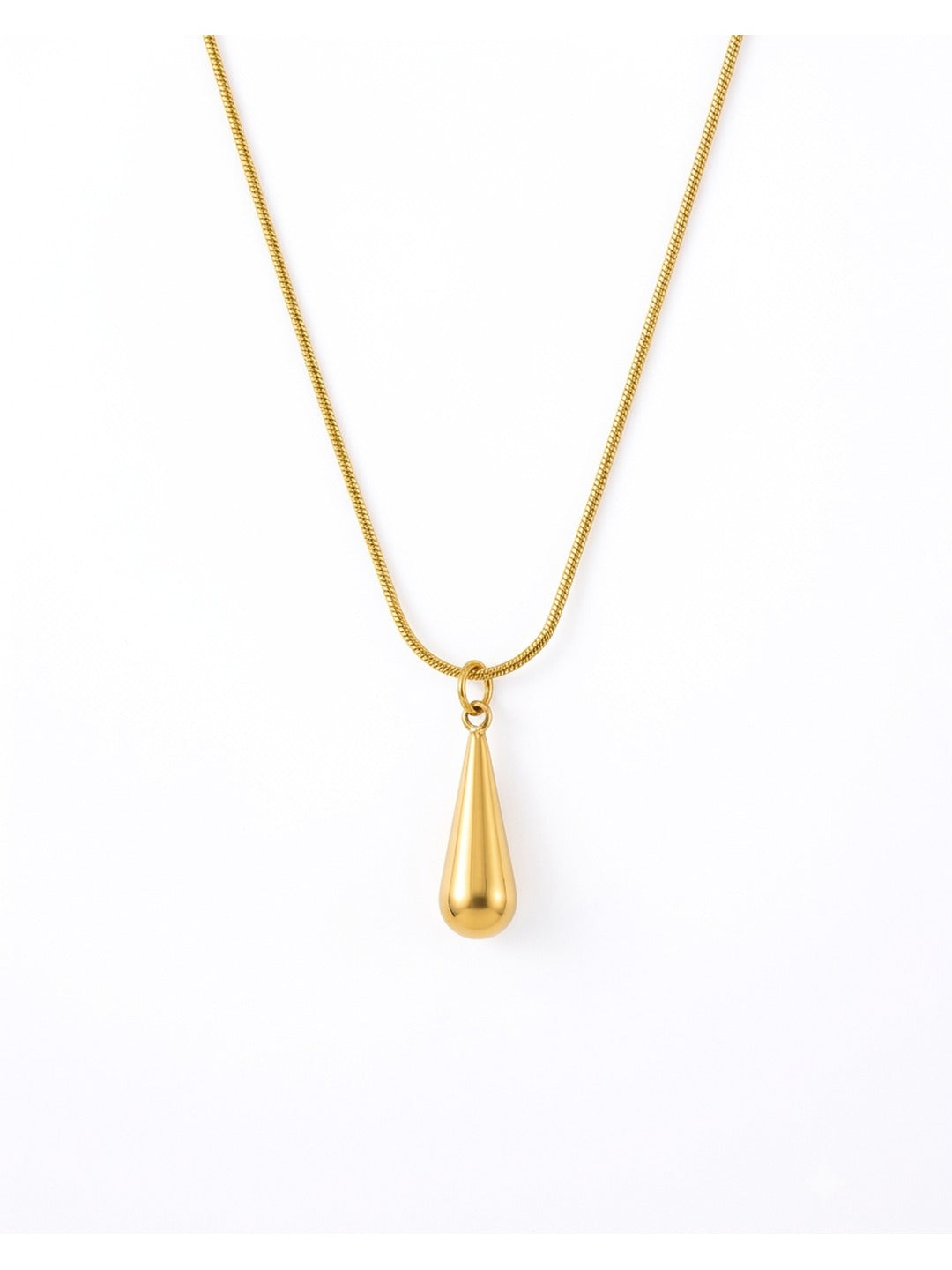 18K Gold Plated Teardrop Pendant Necklace