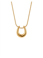 18K Gold Plated Horseshoe Pendant Necklace