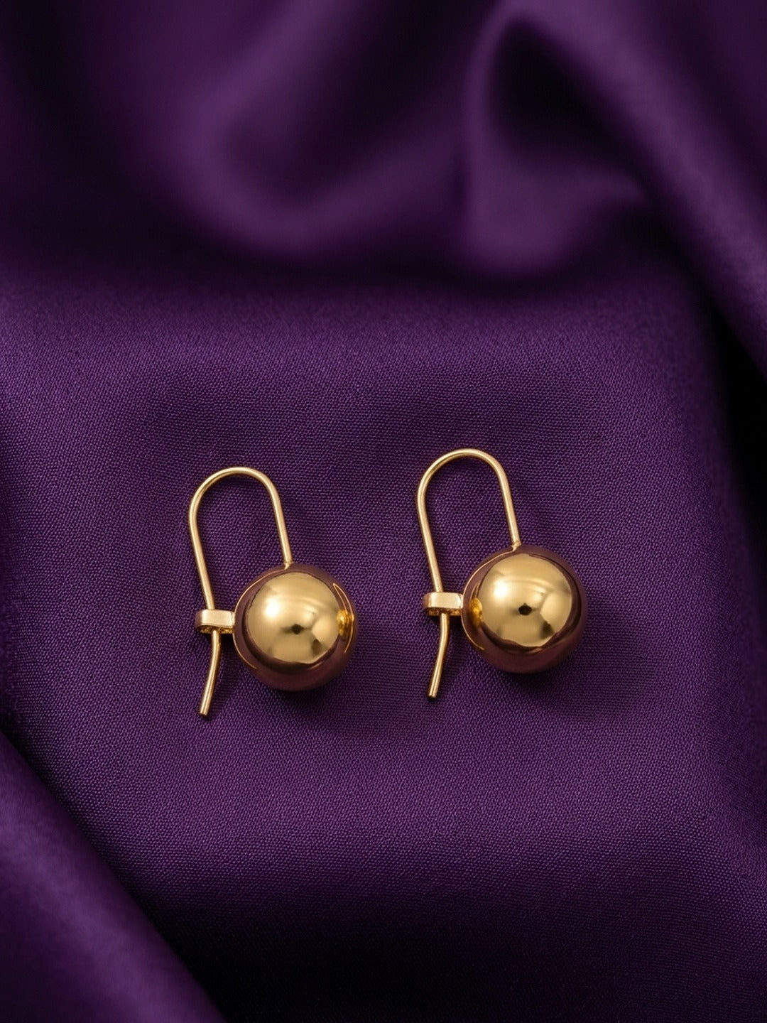 18K Gold Plated Ball Drop Hook Earrings