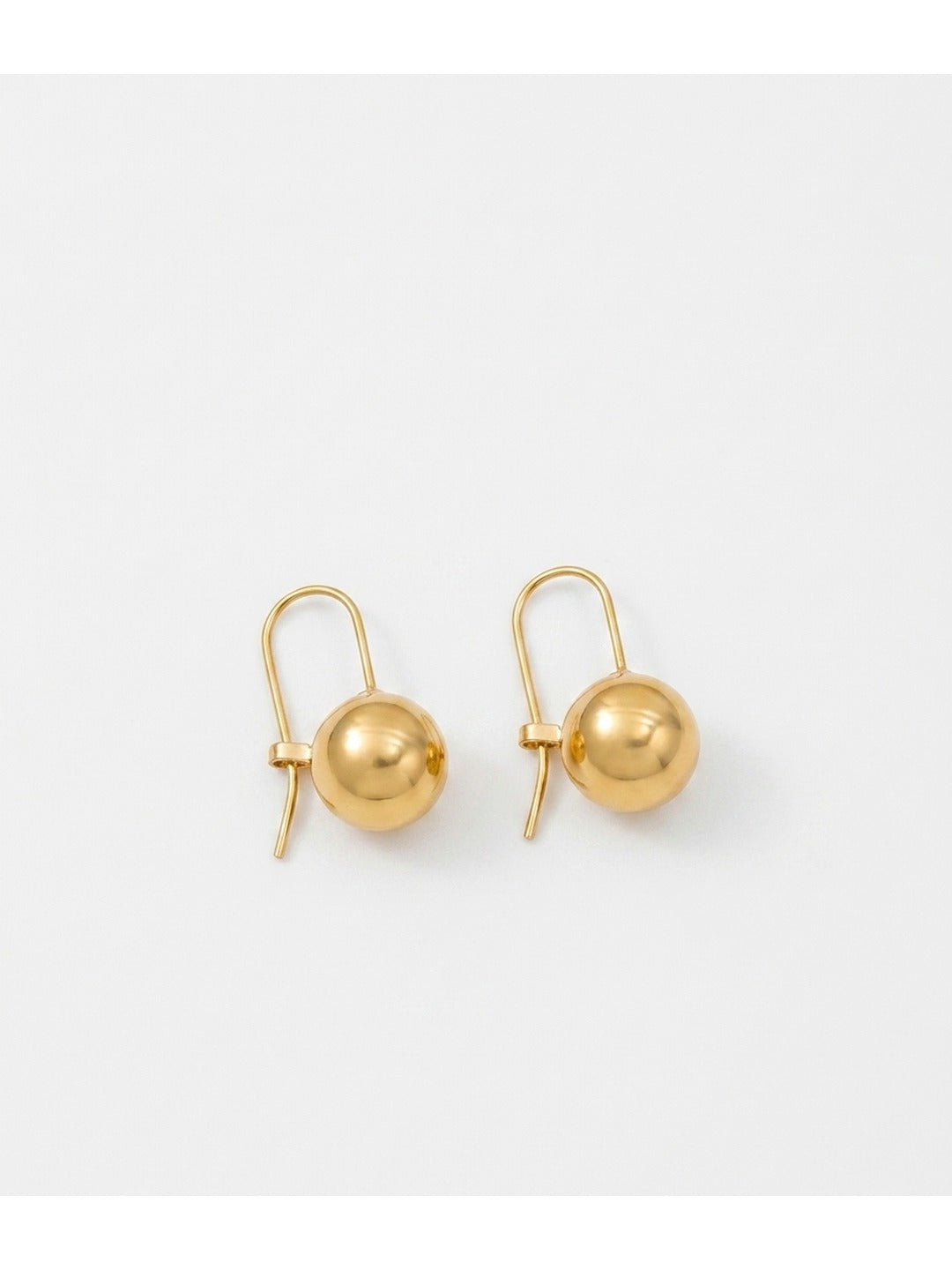 18K Gold Plated Ball Drop Hook Earrings