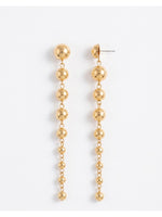 18K Gold Plated Graduated Ball Drop Earrings