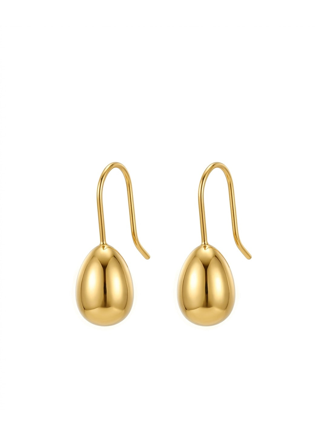 18K Gold Plated Teardrop Hook Earrings