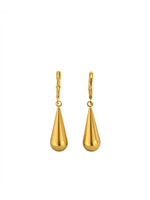 18K Gold Plated Teardrop Drop Leverback Earrings