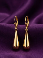 18K Gold Plated Teardrop Drop Leverback Earrings
