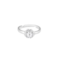 Chic Solace Zircon Silver Ring