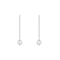 Sleek Statement Dangler Silver Earrings