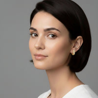 RACHIVA 925 Sterling Silver Leaf Zircon Hoop Earrings for Women