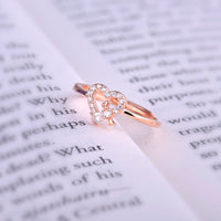 Bow Heart Rose Gold Ring