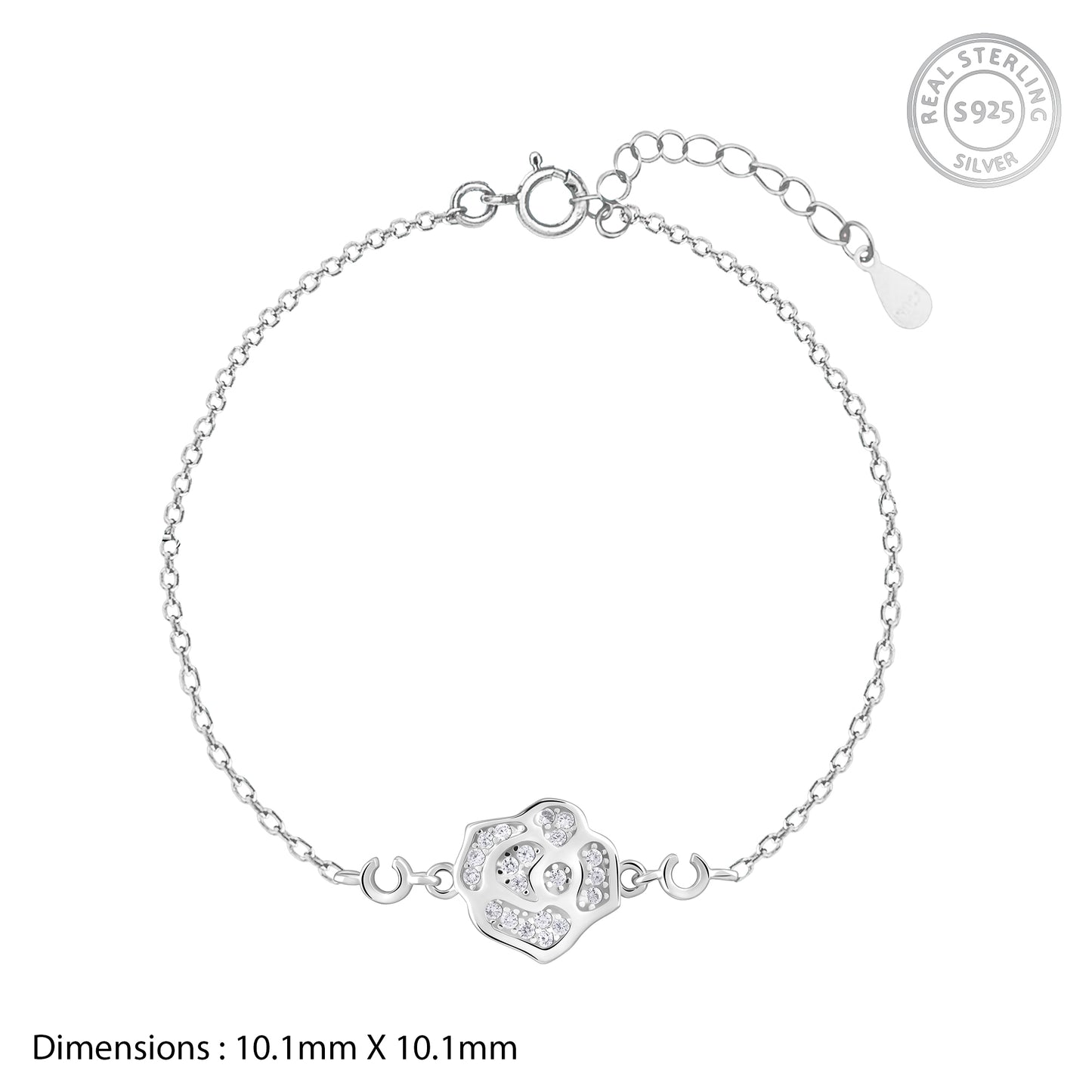 Rose of Love Silver Bracelet