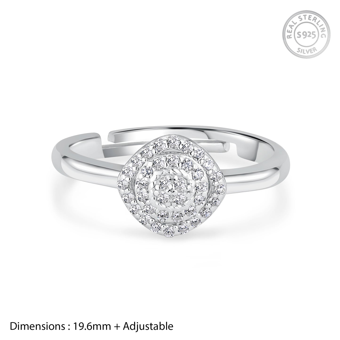 Circle of Eternity Silver Zircon Ring