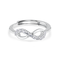 Infinity Zircon Silver Ring