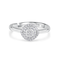 Circle of Eternity Silver Zircon Ring