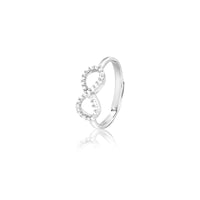 Silver Zircon Infinity Ring