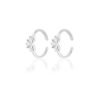 Silver Opulent Lotus Toe Rings