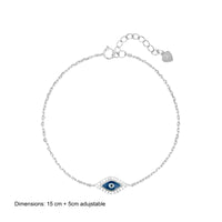 Silver Evil Eye Bracelet