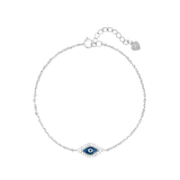 Silver Evil Eye Bracelet