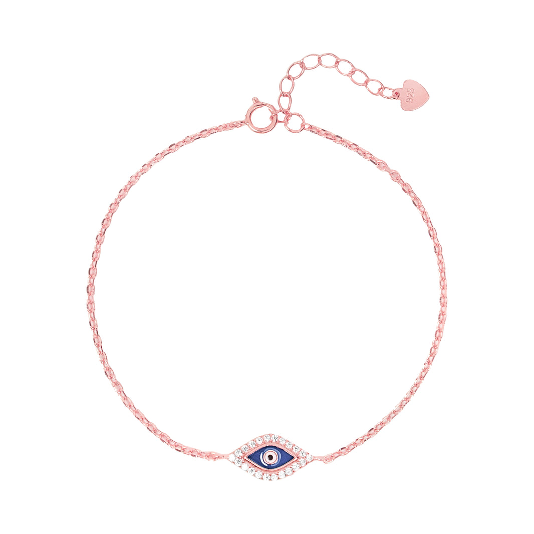 Rose Gold Evil Eye Bracelet