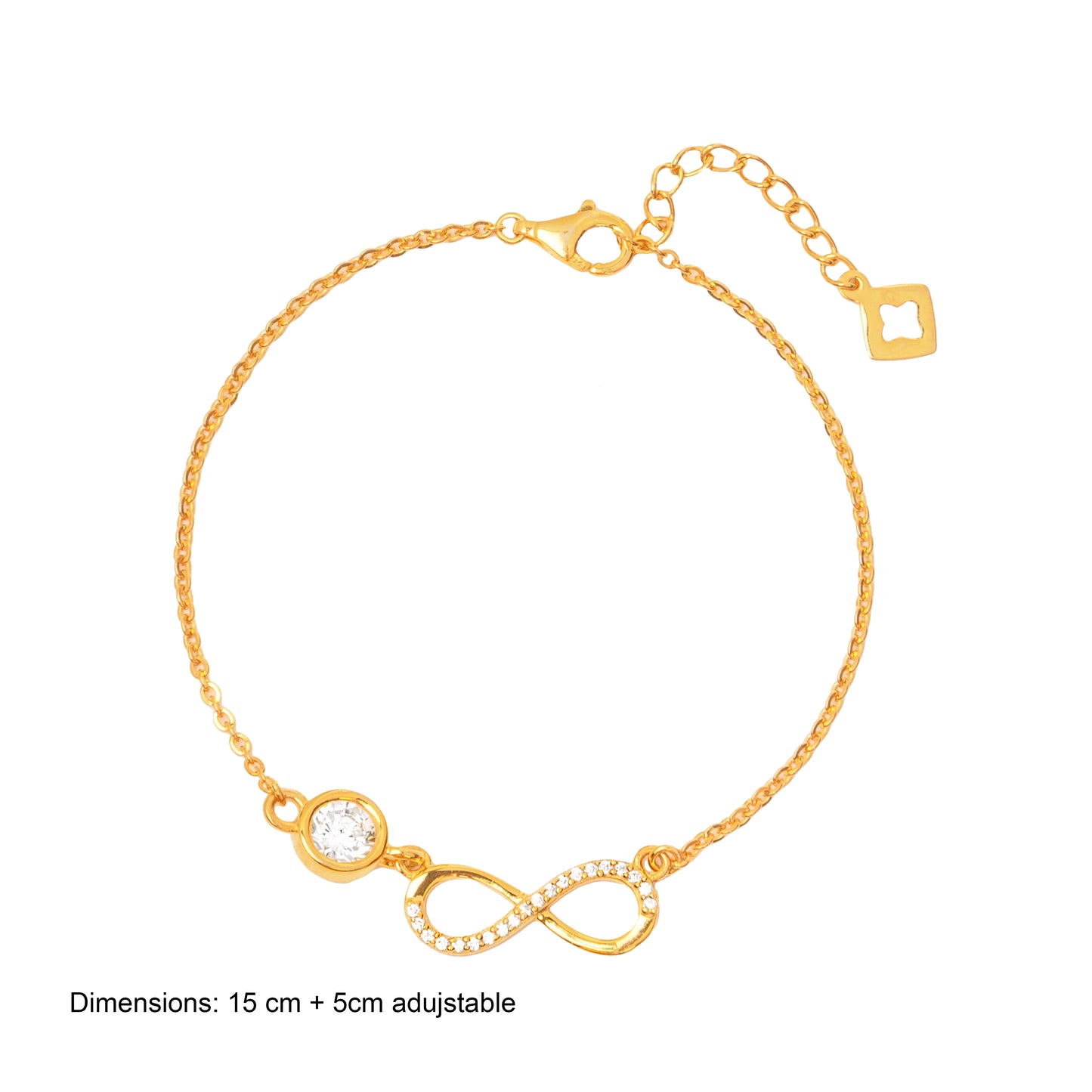 Yellow Gold Infinity Solitaire Bracelet