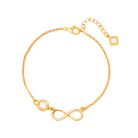 Yellow Gold Infinity Solitaire Bracelet