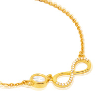 Yellow Gold Infinity Solitaire Bracelet