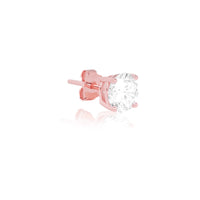 Rose Gold Solitaire Round Studs